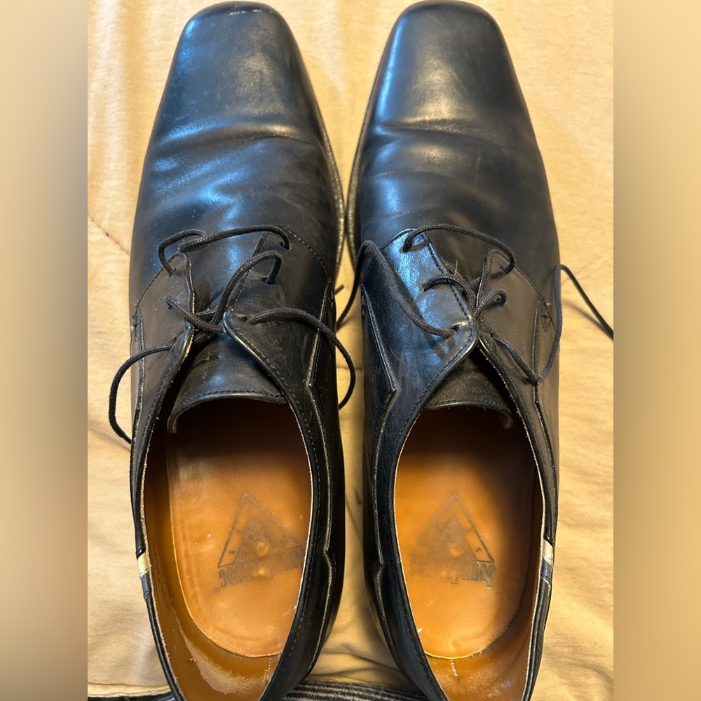 Fluevog Black Leather Men’s Oxford Shoes